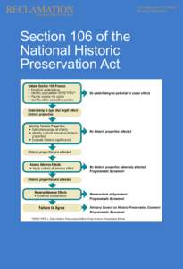 U.S. Department of the Interior Bureau of Reclamation Section 106 of the National Historic Preservation Act