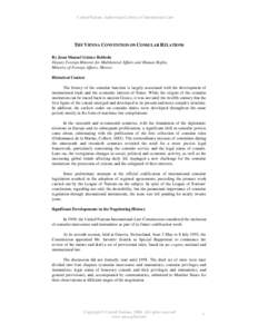 Vienna Convention on Consular Relations - Introductory note - English