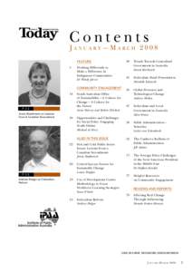 Contents  January—March	 Trends Towards Centralised Government in Australia David Borthwick