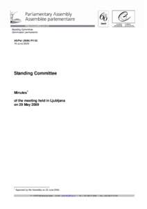 Standing Committee  Commission permanente AS/Per[removed]PV[removed]June 2009
