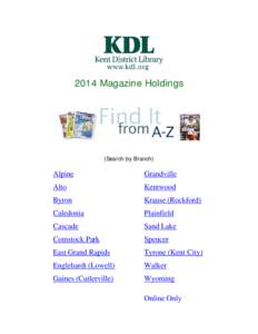 2014 Magazine Holdings  (Search by Branch) Alpine