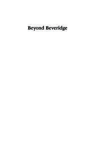 Beyond Beveridge  Beyond Beveridge Restoring the contributory principle to retirement pensions