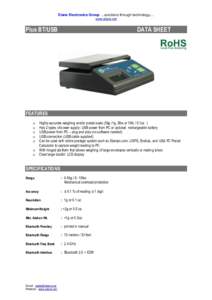 Elane Electronics Group ...solutions through technology.... www.elane.net Plus BT/USB  DATA SHEET