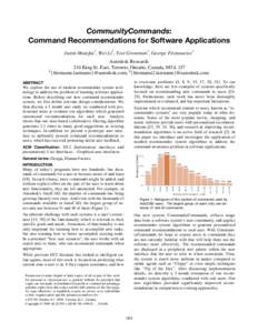 CommunityCommands: command recommendations for software applications