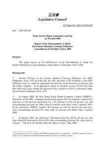 立法會 Legislative Council LC Paper No. CB[removed]Ref: CB1/SS/4/04 Paper for the House Committee meeting on 29 April 2005