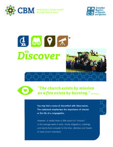 Christian Blind Mission / Mission / Christianity / Canadian Baptist Ministries / Local church