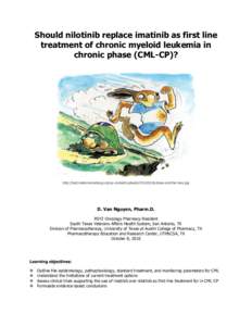 Should nilotinib replace imatinib as first line treatment of chronic myeloid leukemia in chronic phase (CML-CP)? http://test.metromomsblog.org/wp-content/uploads[removed]tortoise-and-the-hare.jpg