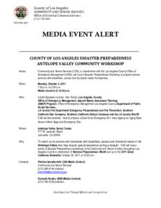 County of Los Angeles COMMUNITY AND SENIOR SERVICES Office of External Communications[removed]lacounty.gov