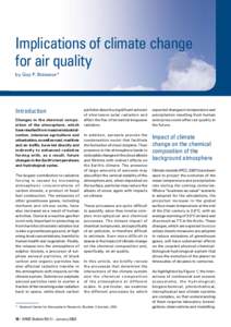 Implications of climate change for Titleair quality by Guy P. Brasseur*  Introduction