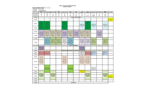 CUESTA COLLEGE ACCREDITATION VISIT MASTER SCHEDULE Tuesday, September 30, 2014 Team Chair:  Dr. Joe Wyse