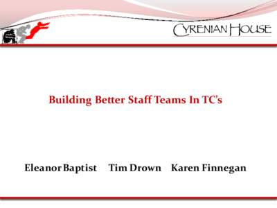 drug treatment and rehabilitation centre  Building Better Staff Teams In TC’s Eleanor Baptist