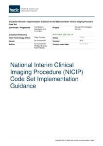 NICIP Implementation Guidance