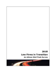 2018 Law Firms in Transition An Altman Weil Flash Survey Contact Altman Weil, IncWelsh Road, Suite 328