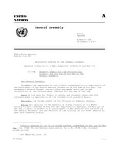 A  UNITED NATIONS  General Assembly