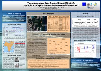 Tide gauge records at Dakar, Senegal (Africa): towards a 100-years consistent sea-level time series? 1 2