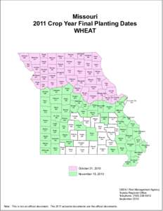 Missouri 2011 Crop Year Final Planting Dates WHEAT Atchison 005