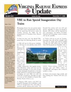 VIRGINIA RAILWAY EXPRESS  Update[removed]