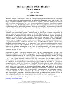 Tribal sovereignty in the United States / United States v. Lara / Indian Reorganization Act / Native American Rights Fund / Bryan v. Itasca County / Narragansett people / Montana v. United States / Duro v. Reina / Law / Case law / Sovereignty