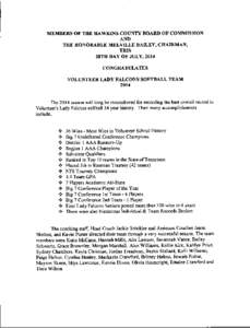 MEMBERS OF THE HAWKINS COUNTY BOAR]) OF COMMISSION AND THE HONORABLE MELVILLE BAILEY, CHAIRMAN, THIS 28Th DAY OF JULY, 2014 CONGRATULATES