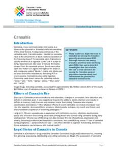 Canadian Drug Summary - Cannabis