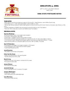 American football in the United States / Sports in the United States / Iowa State Cyclones football / Penn State Nittany Lions football team / Jack Trice Stadium / Jack Trice / College football