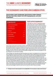 THE ECONOMIC CASE FOR LOW CARBON CITIES Andy Gouldson, Sarah Colenbrander, Faye McAnulla, Andrew Sudmant, Niall Kerr, Paola Sakai, Stephen Hall, Effie Papargyropoulou, and Johan Kuylenstierna  CONTENTS