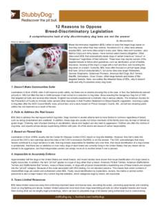 NPAD_Breed-Discriminatory Legislation