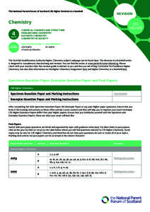 The National Parent Forum of Scotland CfE Higher Revision in a Nutshell  REVISION Chemistry