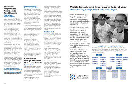 Alternative Programs for Middle School