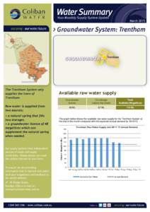 MarchThe Trentham System only supplies the town of Trentham. Raw water is supplied from