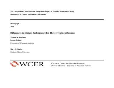 CHAPTER 1:  DIFFERENCES IN EXPERIMENTAL UNITS AND TREATMENTS