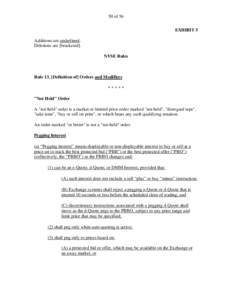 50 of 56 EXHIBIT 5 Additions are underlined; Deletions are [bracketed]. NYSE Rules