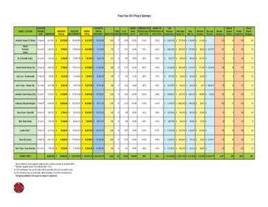 Fiscal Year 2014 Project Summary  CASINO / LOCATION LOCATION OPENING