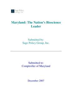 Microsoft Word - Comptroller Bioscience Report Updated.doc