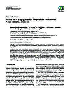 Lung cancer / Neuroendocrine tumor / Carcinoid / TNM staging system / Metastasectomy / Colorectal cancer / Small intestine cancer / Hepatocellular carcinoma / Melanoma / Medicine / Oncology / Gastrointestinal cancer