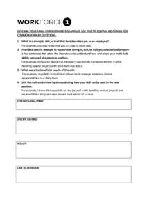 Concrete skills worksheet