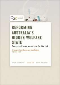 reforming australia’s hidden welfare state  Tax expenditures as welfare for the rich