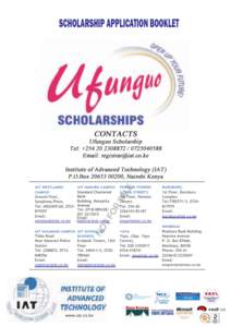 CONTACTS 
  Ufunguo Scholarship Tel: +[removed][removed]
 Email: [removed]