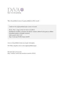 http://www.diva-portal.org  This is the published version of a paper published in DNA research. Citation for the original published paper (version of record): Du, Q., Tian, J., Yang, X., Pan, W., Xu, B. et al)