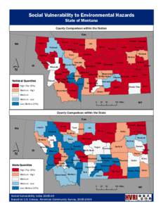 Social Vulnerability to Environmental Hazards State of Montana County Comparison within the Nation Can. WA