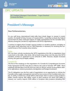 December[removed]DFC UPDATE DFC President’s Message: A Year in Review Compare the Share