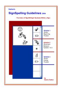 Sutton's SignSpelling Guidelines 2004