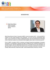 BIOGRAPHIES   Albert Bravo Biosca Senior Economist Policy & Research NESTA