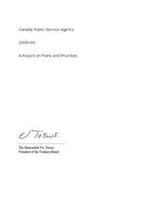 Vic Toews / Central Intelligence Agency / Government / Politics of Canada / Manitoba / Public Service Commission of Canada / Public administration / Public Service of Canada / Treasury Board Secretariat