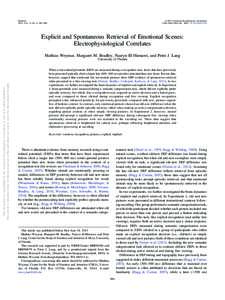 Cognitive science / Neuroscience / Memory / Neuropsychology / Electroencephalography / Evoked potentials / Explicit memory / Recall / Difference due to memory / Encoding / Episodic memory / Emotion and memory