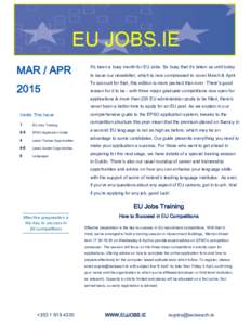 MAR / APR[removed]PAGE 1 EU JOBS.IE MAR / APR