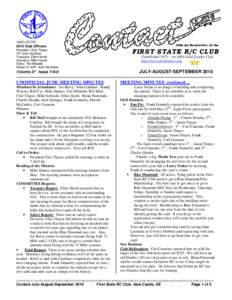 AMA #1256  Official Newsletter of the 2010 Club Officers President: Chet Thayer