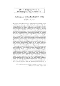 Biography of Sir Benjamin Collins Brodie)