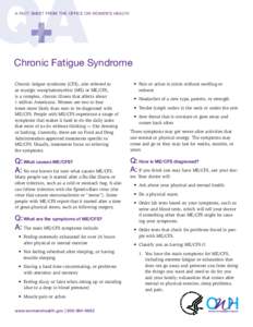 Chronic fatigue syndrome / Chronic Fatigue Syndrome Advisory Committee / ME Association / Fatigue / Pathophysiology of chronic fatigue syndrome / Alternative names for chronic fatigue syndrome / Health / Neurological disorders / Syndromes