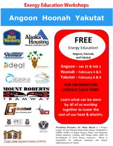 Angoon Hoonah Yakutat  FREE Energy Education! Angoon, Hoonah, and Yakutat